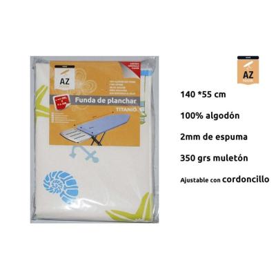 FUNDA MESA PLANCHAR AZMARK TITANIO 140X55 CM
