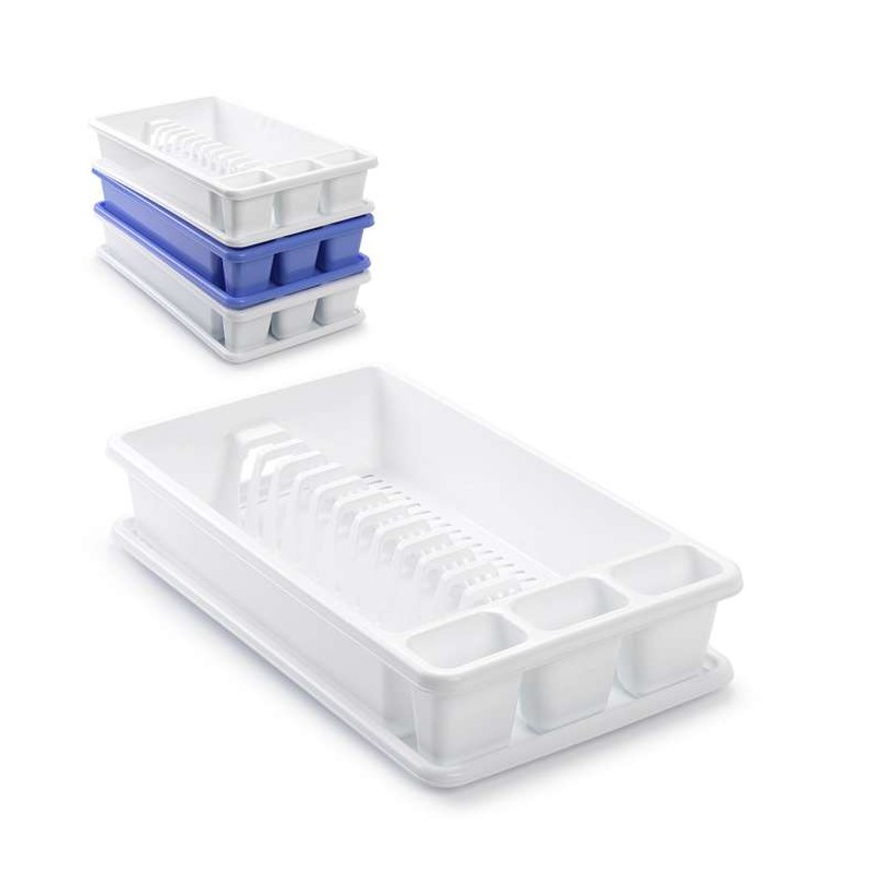 ESCURREPLATOS RECTANGULAR MED. BLANCO-AZUL-BLANCO