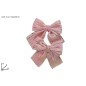 SET 2 LAZOS ROSA/ORO 12X14 CM