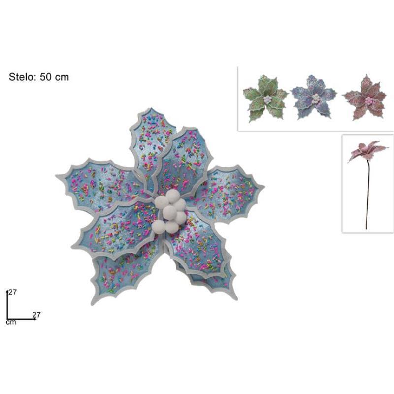 FLOR NAVIDAD 50 CM 3 COL