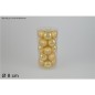 SET 20 BOLAS VIDRIO LUCIDA/OPACA 8 CM 2 SURT DORADO