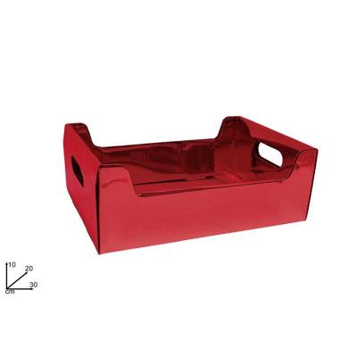 CAJA CARTON ROJO METALIZADO 30X20X10 CM