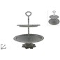 SOPORTE DE PLASTICO 2 PISOS 22/28 PLATEADO