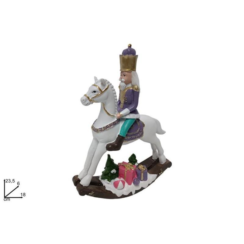 CABALLO MECEDOR C/CASCANUEZ COL DISEÑO TARTA