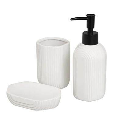 SET BAÑO CERAMICO BLANCO