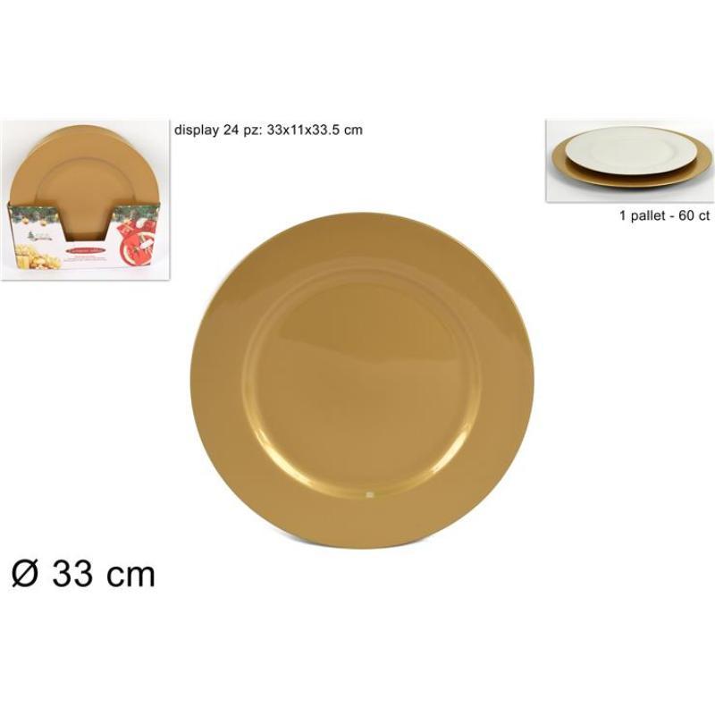 BAJO PLATO NAV 33 CM ORO