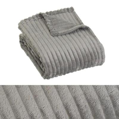 MANTA FRANELA MID CENTURY POLIESTER GRIS 130X160 CM
