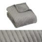 MANTA FRANELA MID CENTURY POLIESTER GRIS 130X160 CM