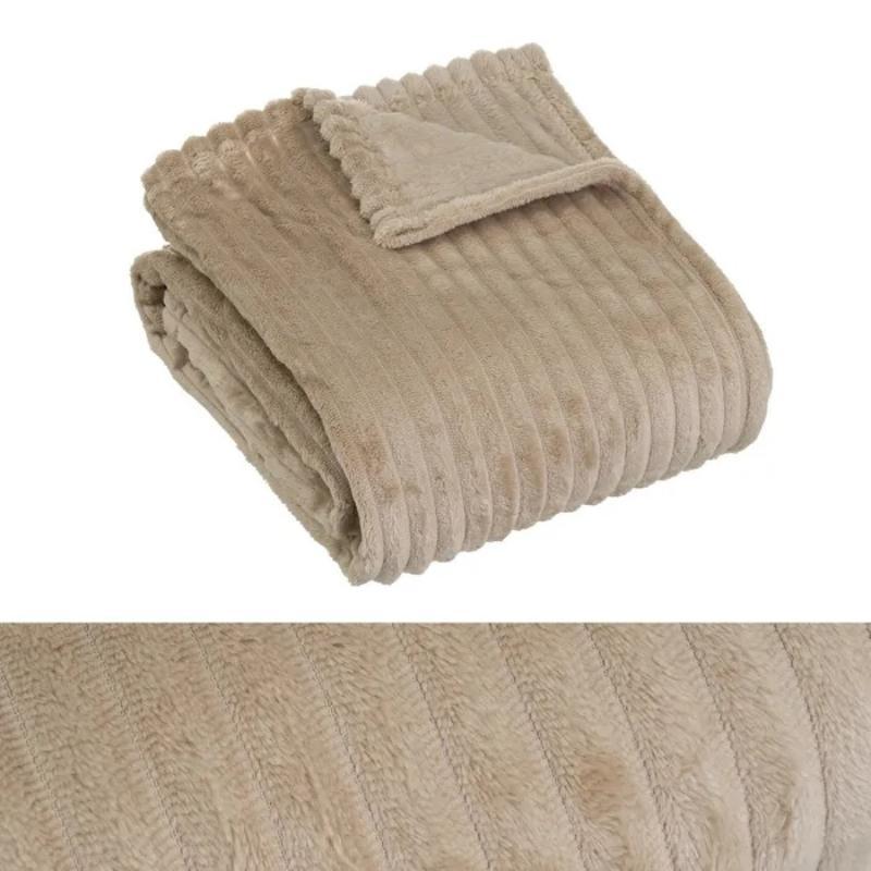MANTA FRANELA MID CENTURY TAUPE 130X160 CM
