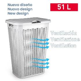 PONGOTODO OVALOS 51 L GRIS CLARO 43X35.5X60.5 CM