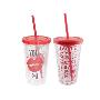 SET VASO CON CAÑITA LOVE 2 SURT 24X10X6.5 CM