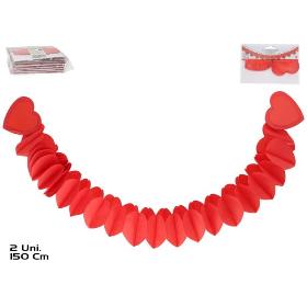 SET 2 GUIRNALDAS CORAZON 150X8.5X8 CM