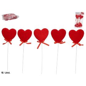 SET 5 CORAZONES DECORACION 24.5X8X2.3 CM