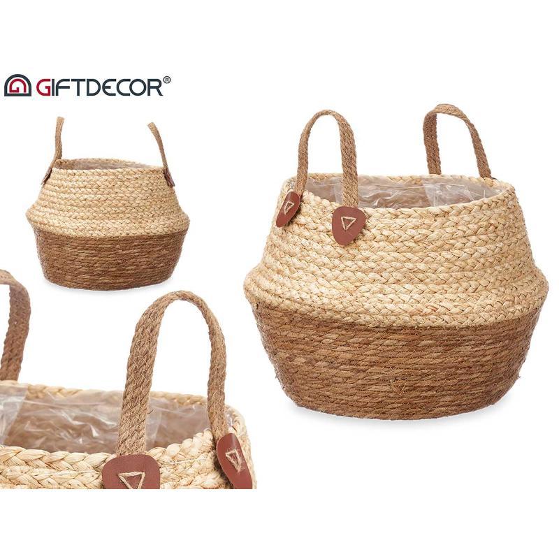 CESTO PLEGABLE ASAS ESPARTO MIXTO 30 X 28 CM.