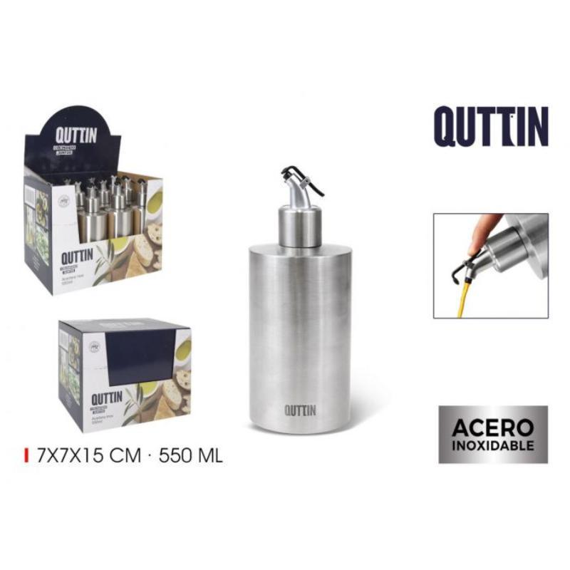 ACEITERA INOX 550 ML C/TAPON QUTTIN