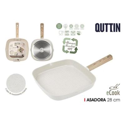 SARTEN ASADORA 28X28 CM ECOOK QUTTIN