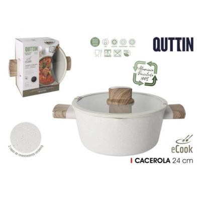 CACEROLA 24 CM C/TAPA ECOOK QUTTIN