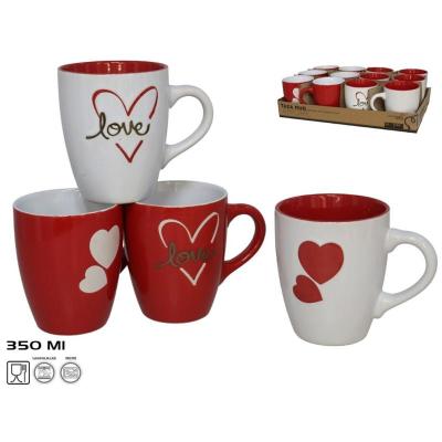 TAZA MUG 350 ML. AMORE SURTIDO GRES