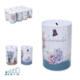 HUCHA XS METAL LAVANDA SURT 7X7X10 CM