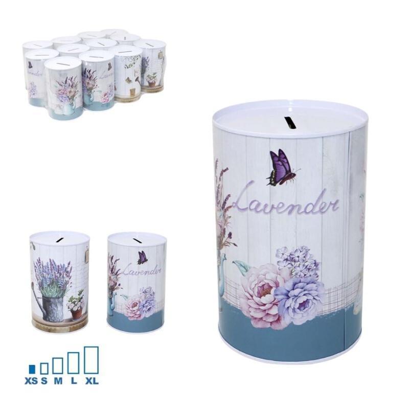 HUCHA XS METAL LAVANDA SURT 7X7X10 CM