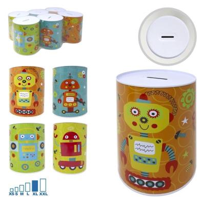 HUCHA XL METAL ROBOTS STD 12X16 CM