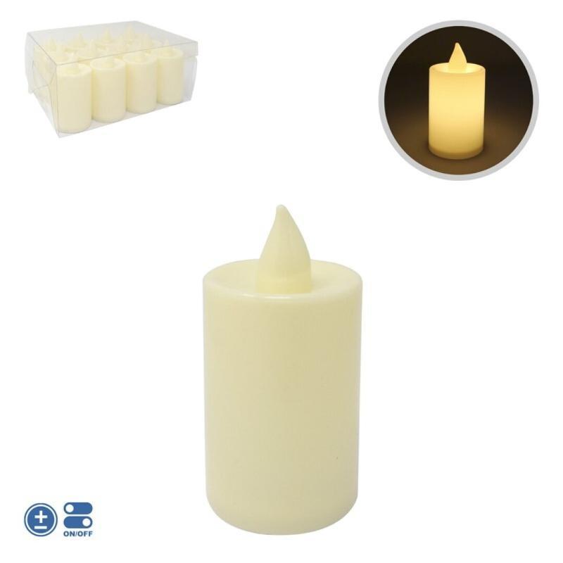 VELA LED COLOR CREMA CON PILA INCLUIDA