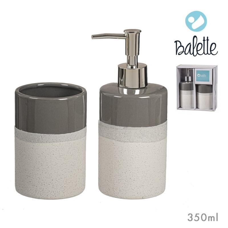 SET BAÑO DOLOMITA 2 PZS TERRACOTA 350 ML