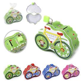 HUCHA METAL CON CANDADO BICI SUTD 14X5.5X10 CM