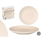 PLATO POSTRE 20.5 CM GRABADO BEGIE