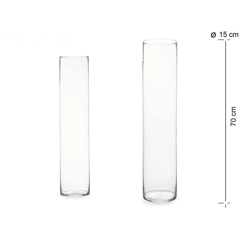 JARRON CRISTAL CILINDRO 15 CM DIAM X 70 CM