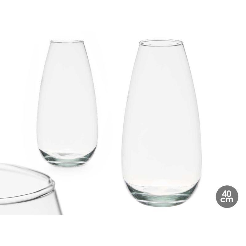 JARRON CRISTAL BASE ABOMBADA 40 CM