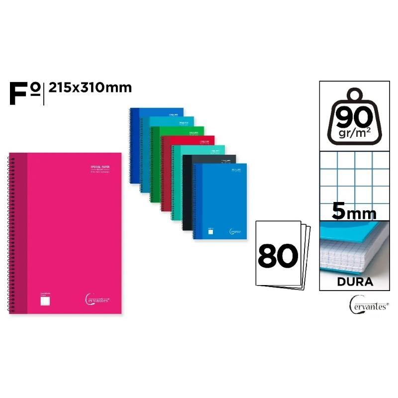 CUADERNO ESP. Fº 80H 90GR 5X5