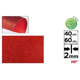 GOMA EVA PURPURINA BIODEGRADABLE 40X60 ROJO OSC