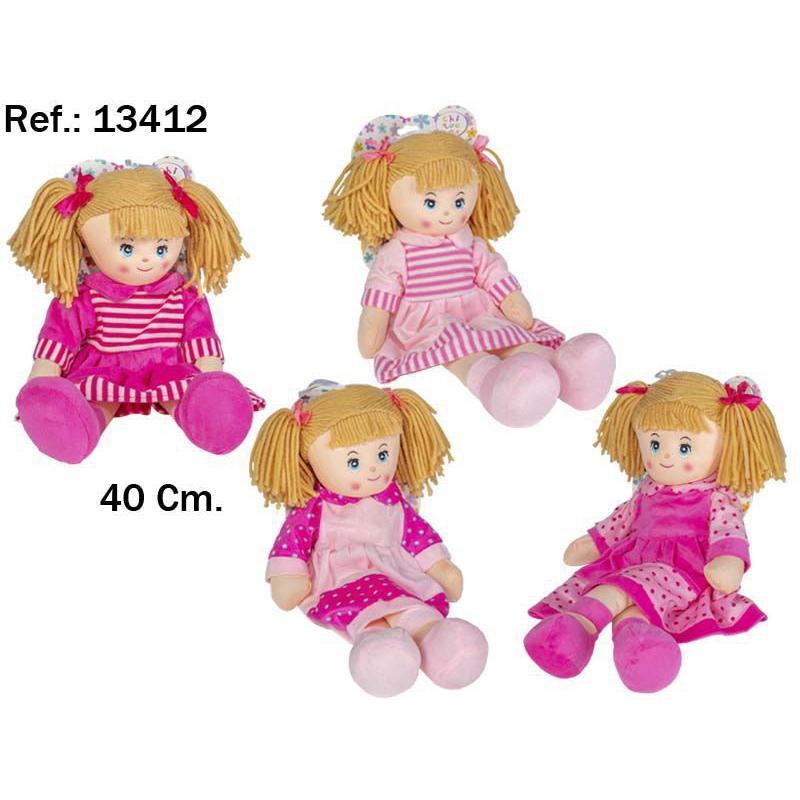 MUÑECA CORAL 40 CM 4 SURT