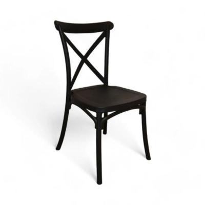 SILLA CROSSBACK PVC NEGRA 48*51*90 CM
