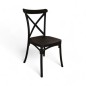 SILLA CROSSBACK PVC NEGRA 48*51*90 CM