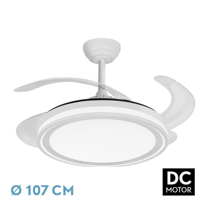 VENTILADOR DC BANDIDO BLANCO 59W 4ASPAS 107D 5900KM 3500-4000-6500K