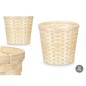 CUBRE MACETAS REDONDO BAMBU TRENZADO 25X25X24 CM