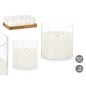 VELA LED 3 LUCES VASO CRISTAL  15X15X15 CM