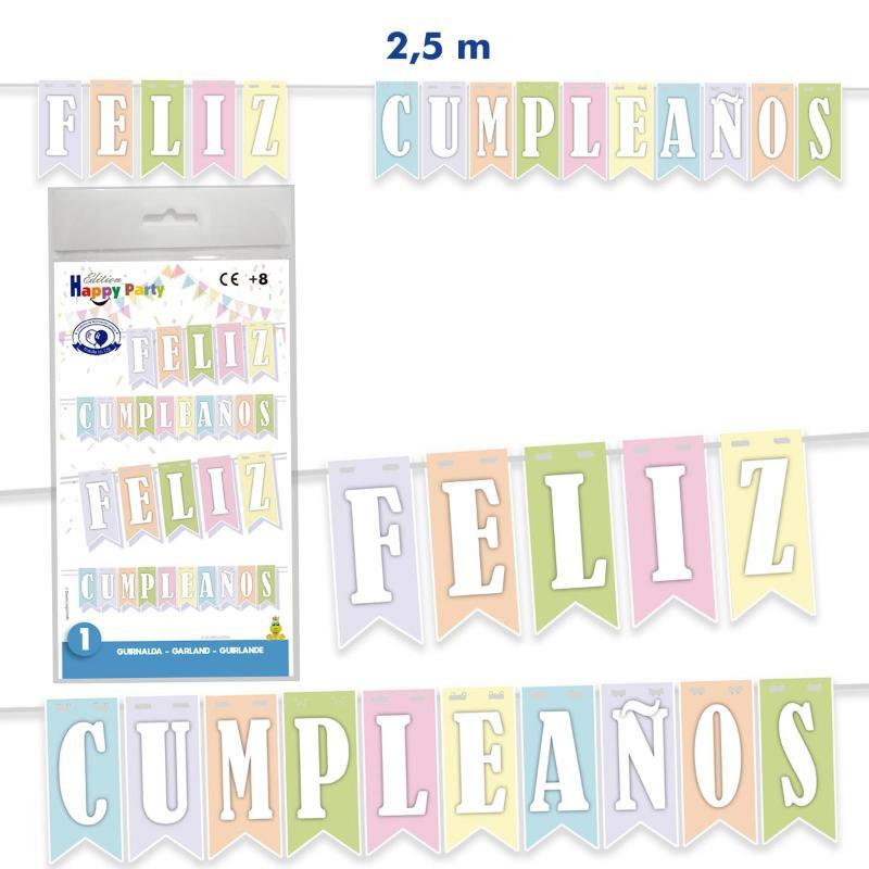 B/GUIRNALDA BANDERIN FELIZ CUMPLEAÑOS