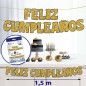 B/GUIRNALDA FELIZ CUMPLEAÑOS ORO
