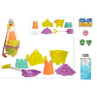 SET PLAYA CUBO CASTILLO D15 CM + PALA