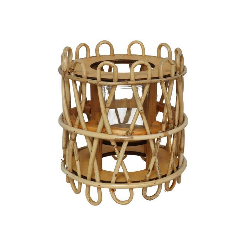 PORTAVELAS C/VASO PARIS MIEL 20X18 CM