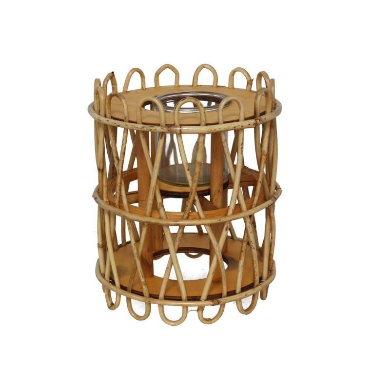 PORTAVELAS C/VASO PARIS MIEL 23X19 CM
