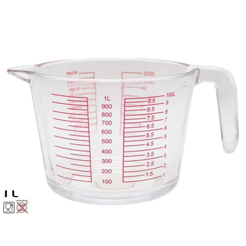 JARRA MEDIDORA CRISTAL 1000 ML LINDA