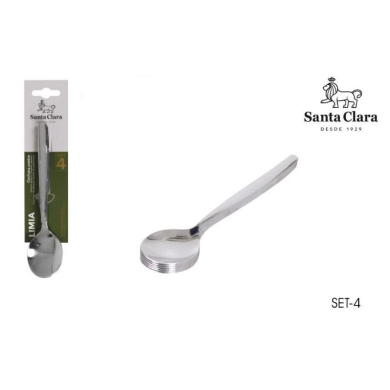SET 4 CUCHARAS POSTRE LIMIA STA CLARA