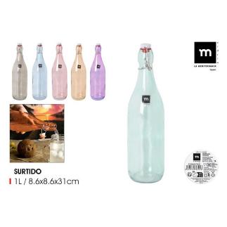 BOTELLA VIDRIO PINTADA 6 COLORES IL LA MEDIT