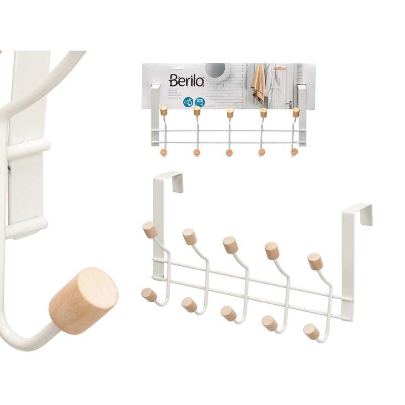 PERCHA 10 POMOS PUERTA BLANCA