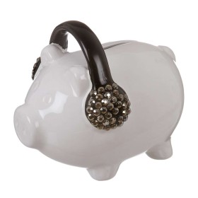 HUCHA CERDITO CON CASCOS 13.5 CM