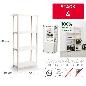 ESTANTERIA STACK RECICLADO 4 BALDAS BEIGE JASPEADO
